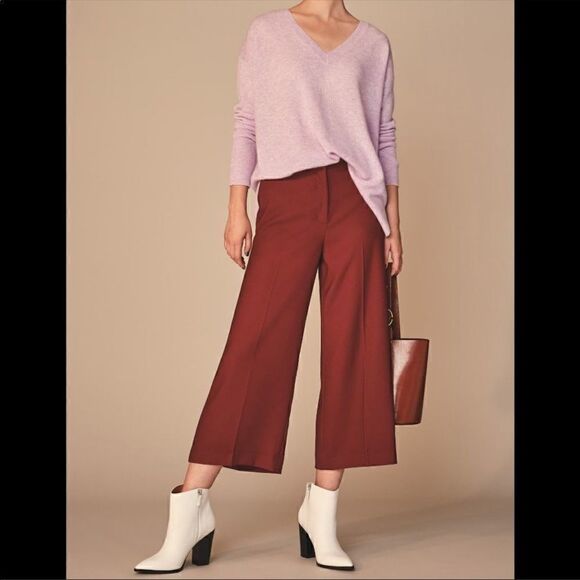 Halogen Wide-leg Cropped Pants - Picture 2 of 3